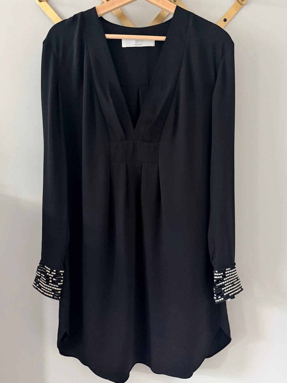 Thakoon Addition Dress with Woven Contrast Trim Wrist - As Is
